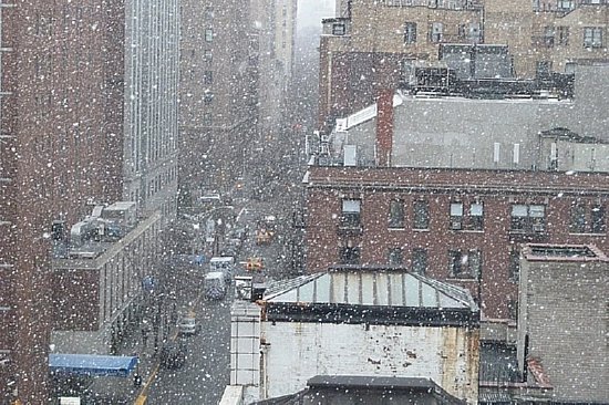 Nevicata stile "cacche di piccione" a NYC