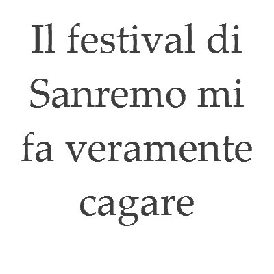 Non vorrei essere frainteso.