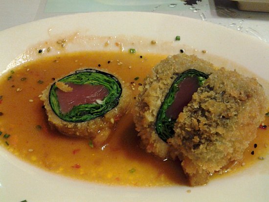 Il cibo locale comprende una fusione di cose diverse, aka "pacific rim"