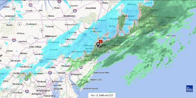 NYC al limite tra pioggia e neve.