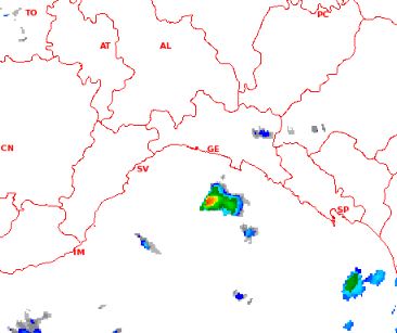 E vista dal radar Doppler.